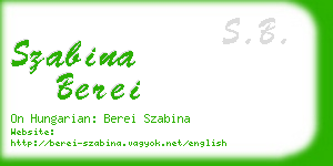 szabina berei business card